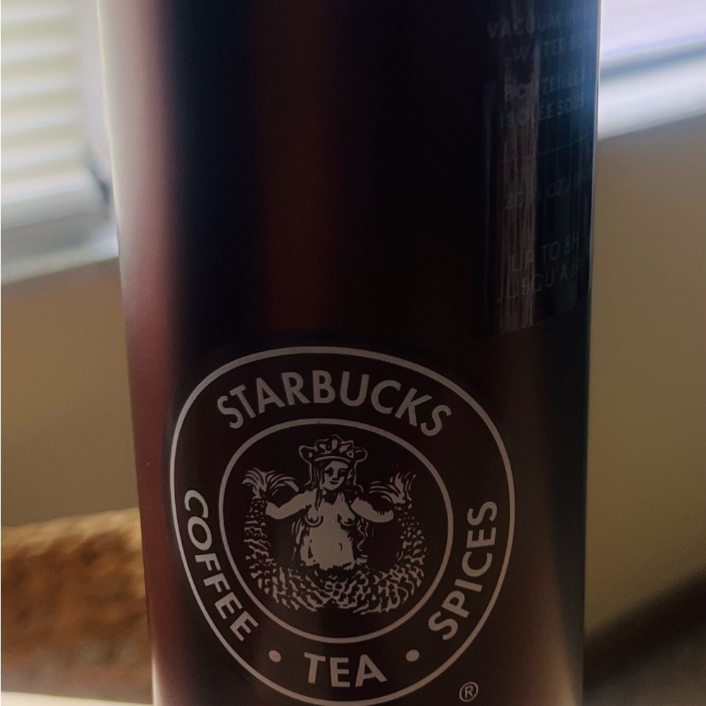 NEW - Starbucks Insulated (Metal) Water Bottle - Brown w/ Logo & Pike Pl Market
